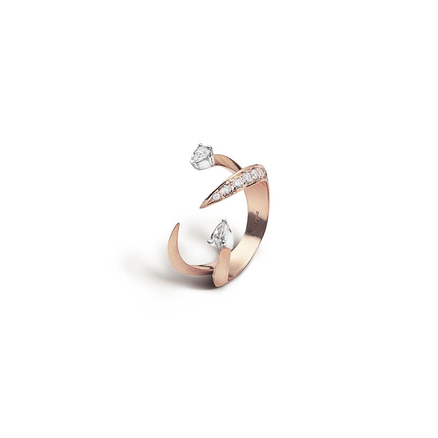 Anello 'Solis' quattro elementi oro rosa e diamanti SOLIS | AN4 2GC PVAU9R CT. 0,30 + 0,30